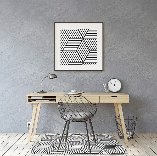 Podložka pod židli geometrické kostky