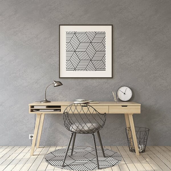 Podložka pod židli geometrické kostky