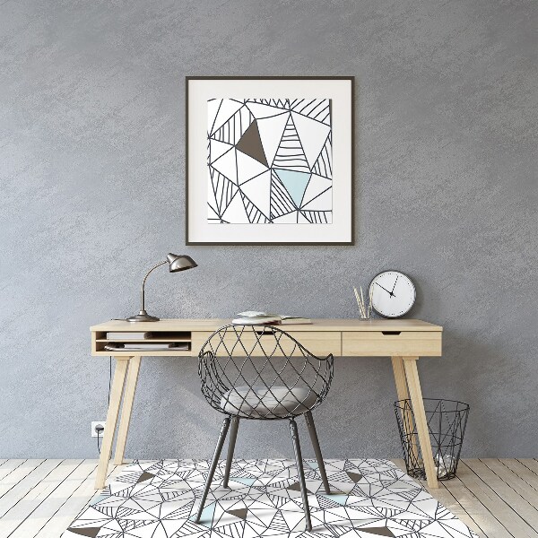Podložka pod kancelářskou židli geometrický vzor
