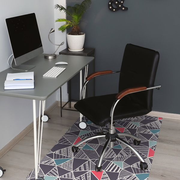Podložka pod kancelářskou židli vzor Doodle