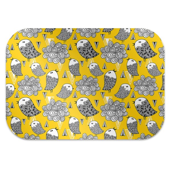 Podložka pod židli doodle ptáci