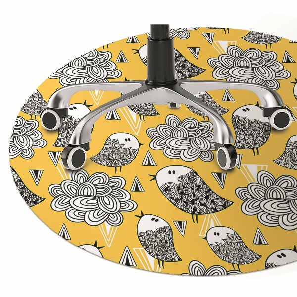 Podložka pod židli doodle ptáci