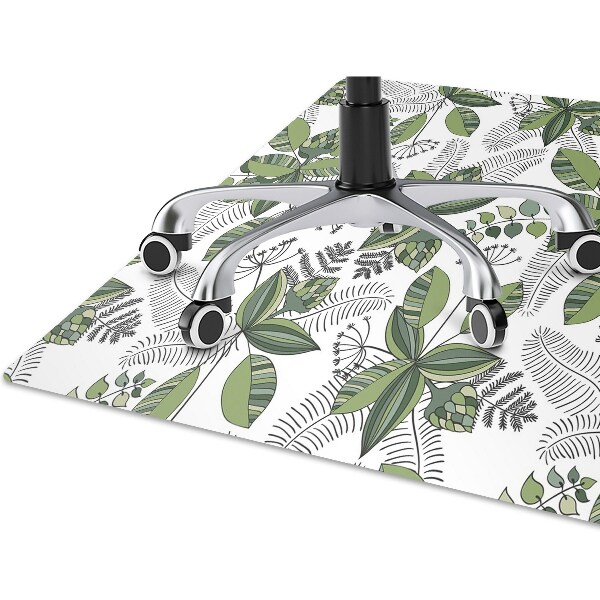 Podložka pod kolečkovou židli botanický vzor