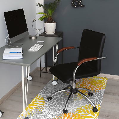 Podložka pod kancelářskou židli chryzantémy