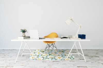 Podložka pod kolečkovou židli květy heřmánku