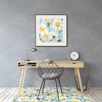 Podložka pod kolečkovou židli květy heřmánku