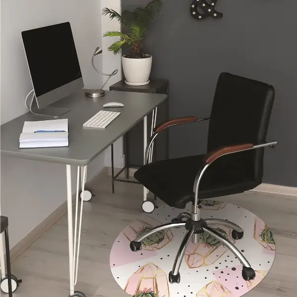 Podložka pod židli kaktusy geometrické