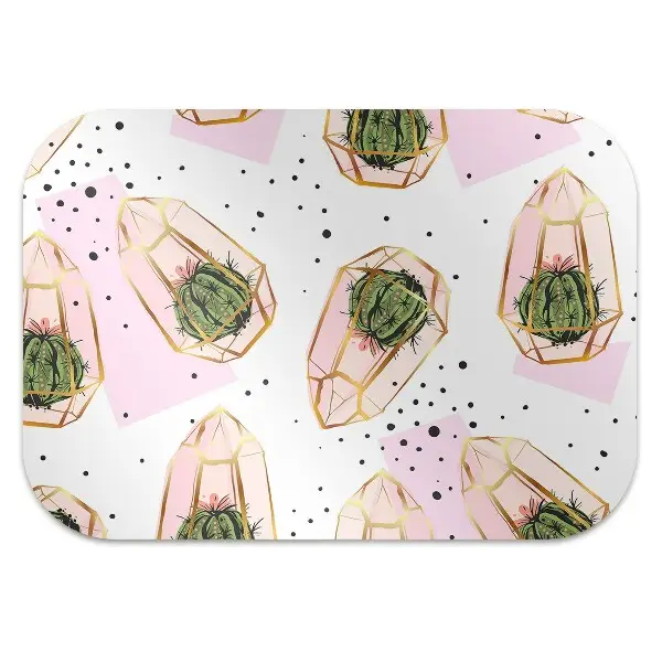 Podložka pod židli kaktusy geometrické