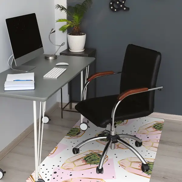 Podložka pod židli kaktusy geometrické