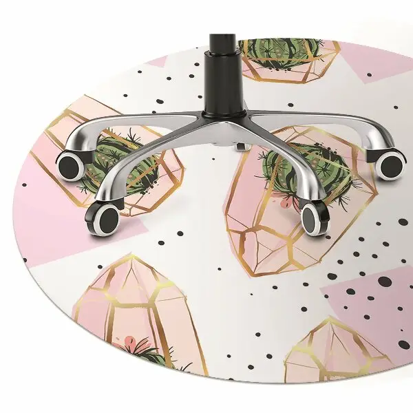 Podložka pod židli kaktusy geometrické