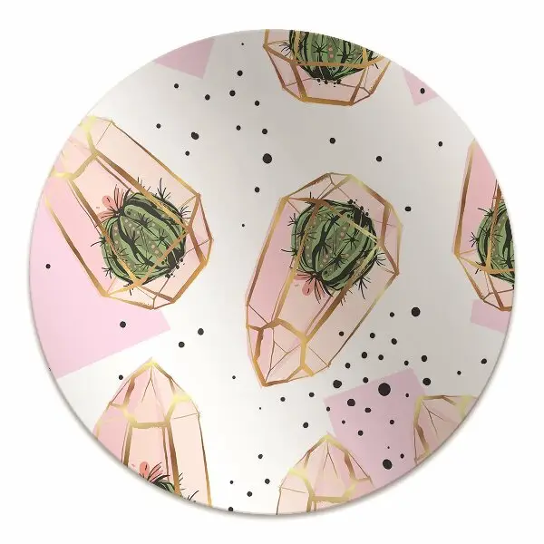 Podložka pod židli kaktusy geometrické
