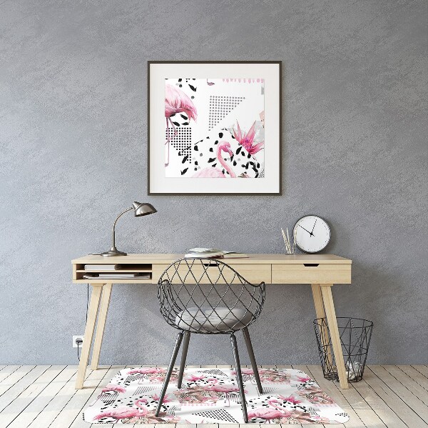 Podložka pod kolečkovou židli Flamingos