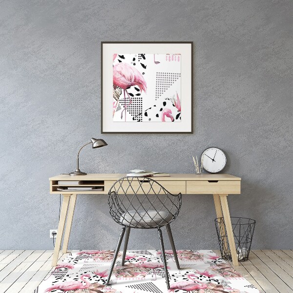 Podložka pod kolečkovou židli Flamingos