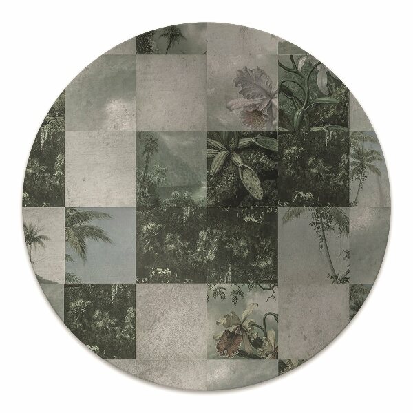 Podložka pod židli tropické Patchwork