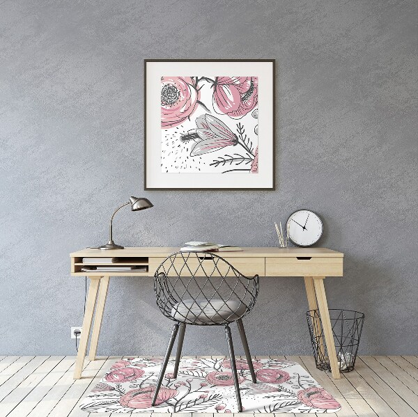 Ochranná podložka pod židli Pastel Roses Art