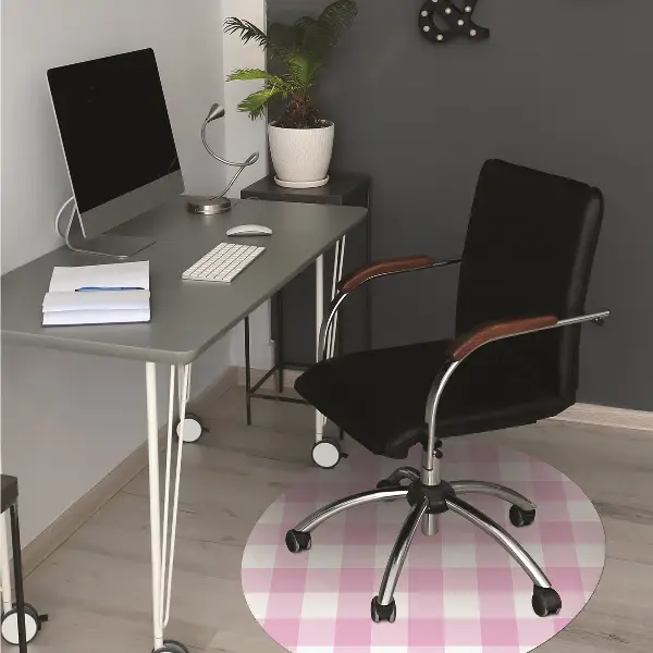 Podložka pod kancelářskou židli pink mřížka