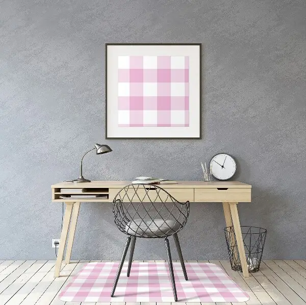 Podložka pod kancelářskou židli pink mřížka