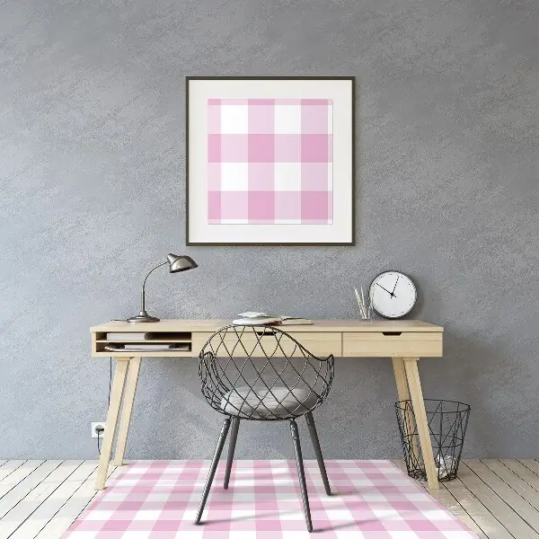 Podložka pod kancelářskou židli pink mřížka
