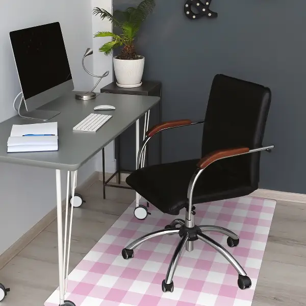 Podložka pod kancelářskou židli pink mřížka