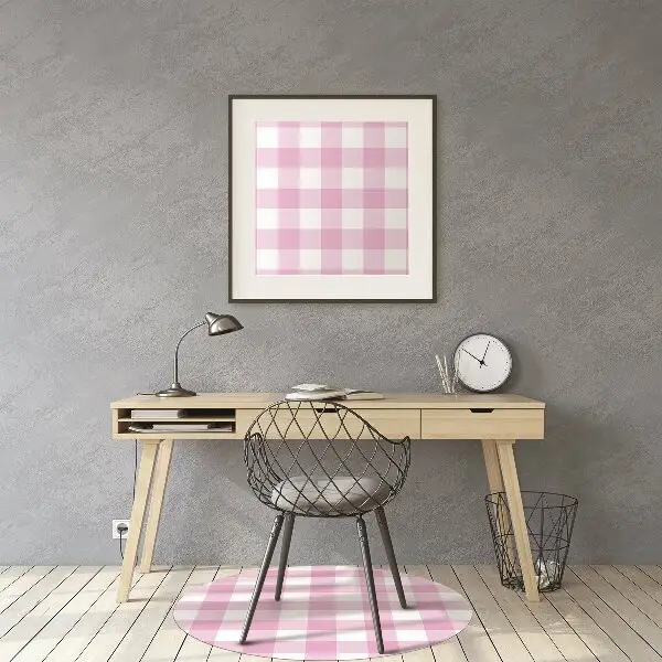 Podložka pod kancelářskou židli pink mřížka
