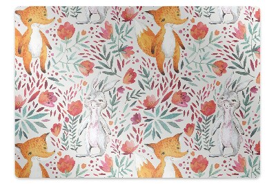 Podložka pod židli Liška a králík