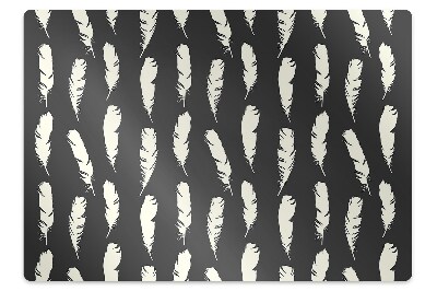 Podložka pod kancelářskou židli bílého peří