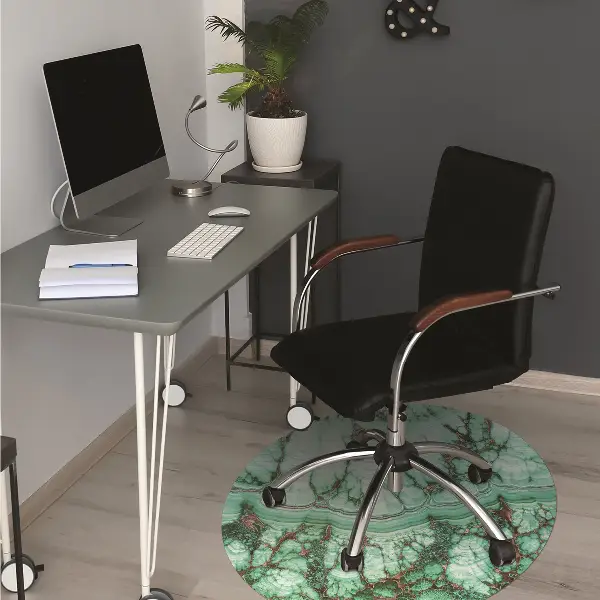 Podložka pod kancelářskou židli Marble tyrkysová