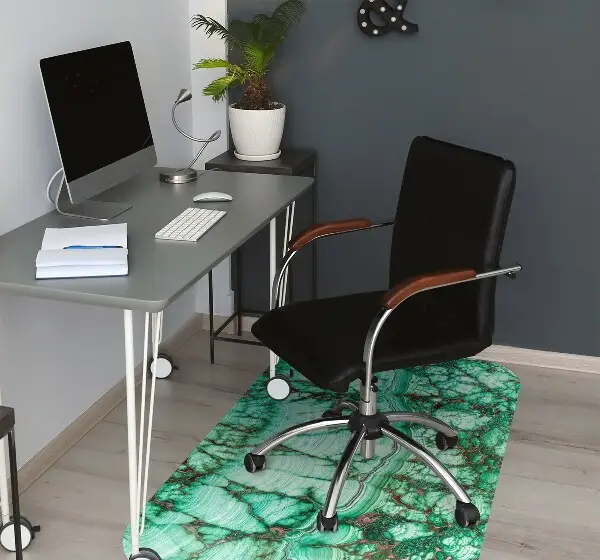 Podložka pod kancelářskou židli Marble tyrkysová