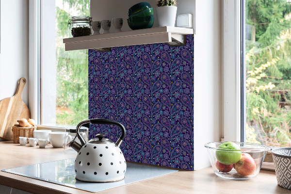 Samolepící vinylové čtverce Paisley vzor