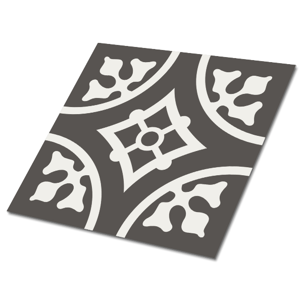 Samolepící vinylové čtverce Orientální šedý vzor