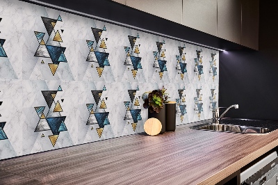 Panel na zeď Abstrakcia mramorových trojuholníkov