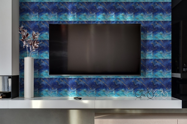 Pvc panel do koupelny Modrý mramor