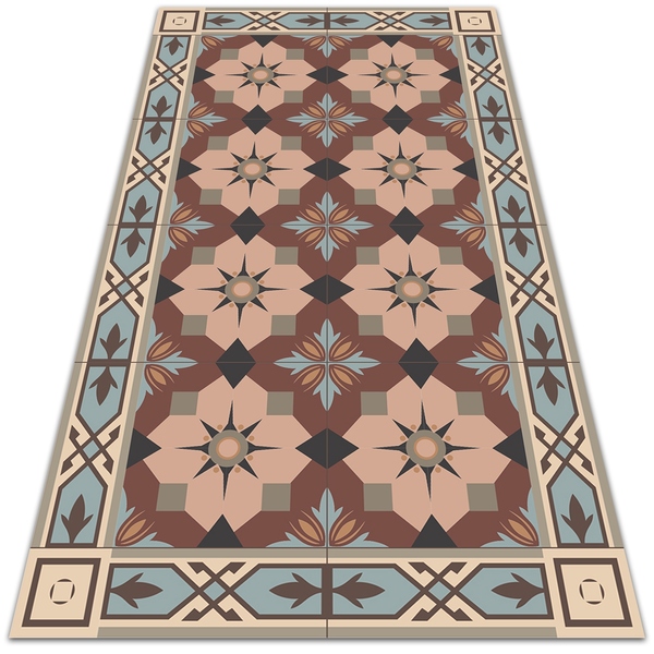 Venkovní zahradní koberec geometrické dlaždice
