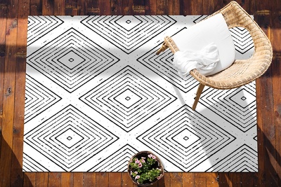 Venkovní zahradní koberec geometrické diamanty